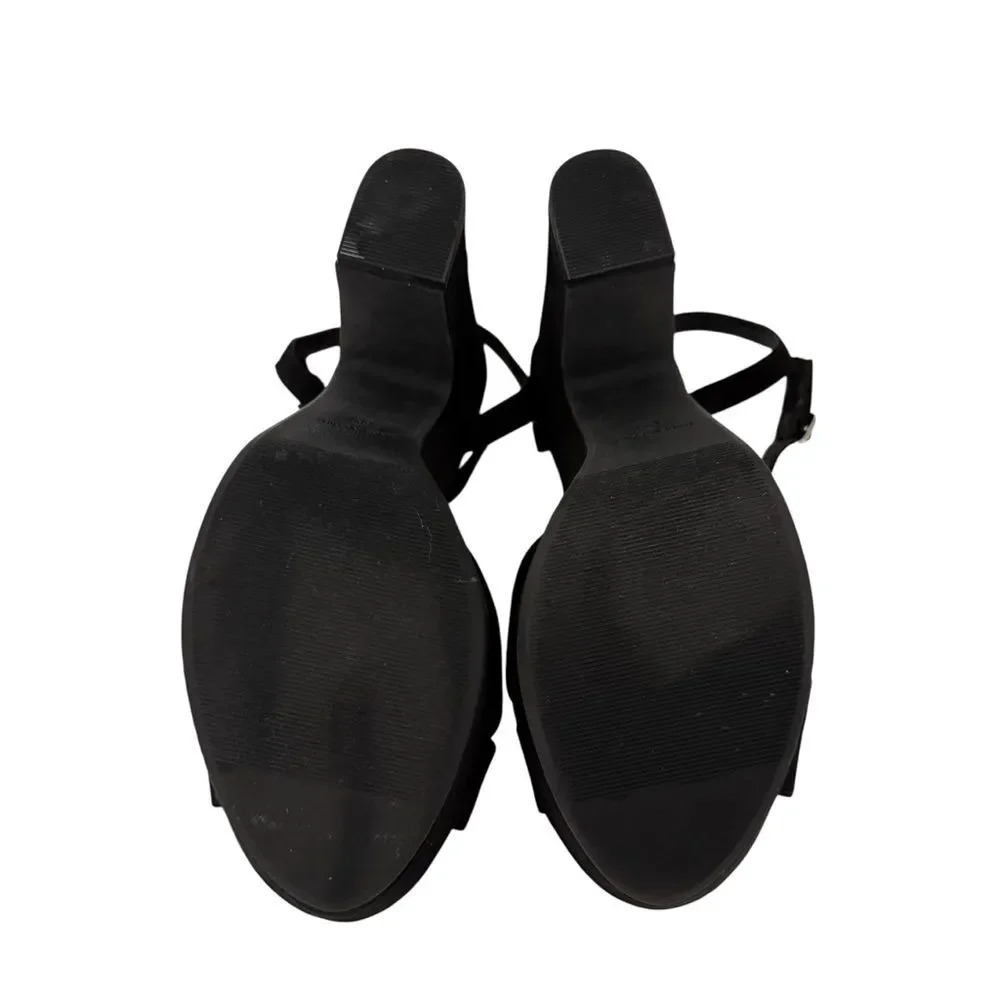 American Rag Black Jamie T-Strap Platform Dress Sandals